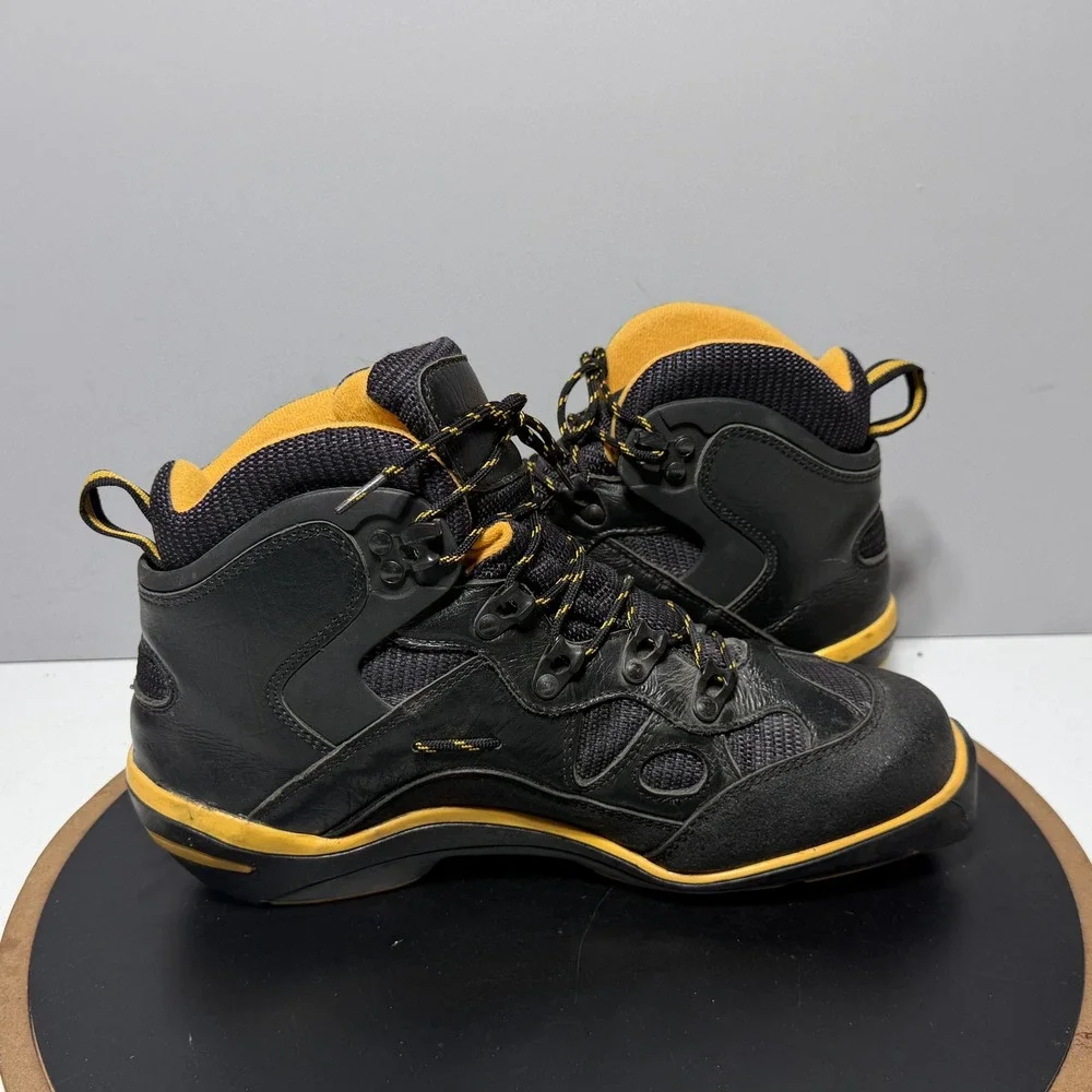LL Bean Gore-Tex Ski Boots Men 9.5 SNS Profil‎ Black Yellow Cross Country Ski